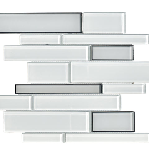 Glass Linear Marble Mosaic Tiles