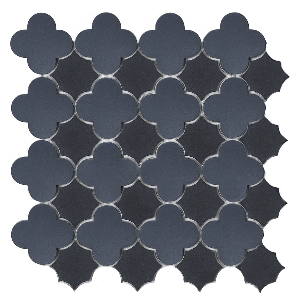 Basalt Gothic Clover Marble Mosaic Wall And Floor Tile– Mosaic Studio Inc