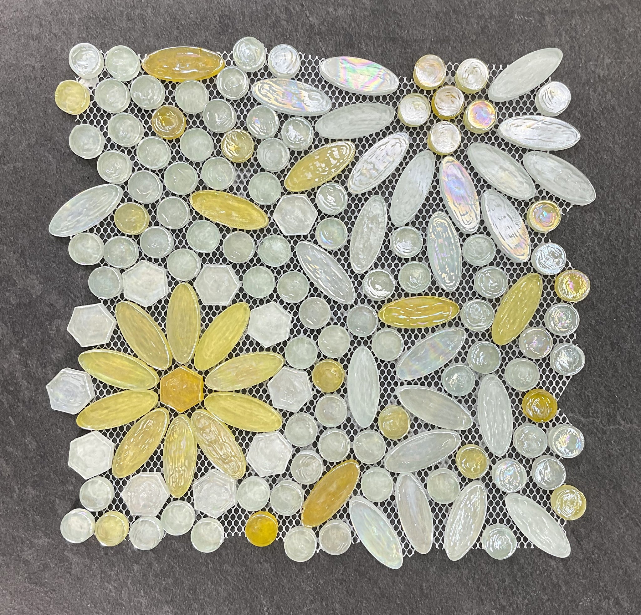 Floral Pattern Glass Mosaic Tile – Decorative Wall & Backsplash Tile ...