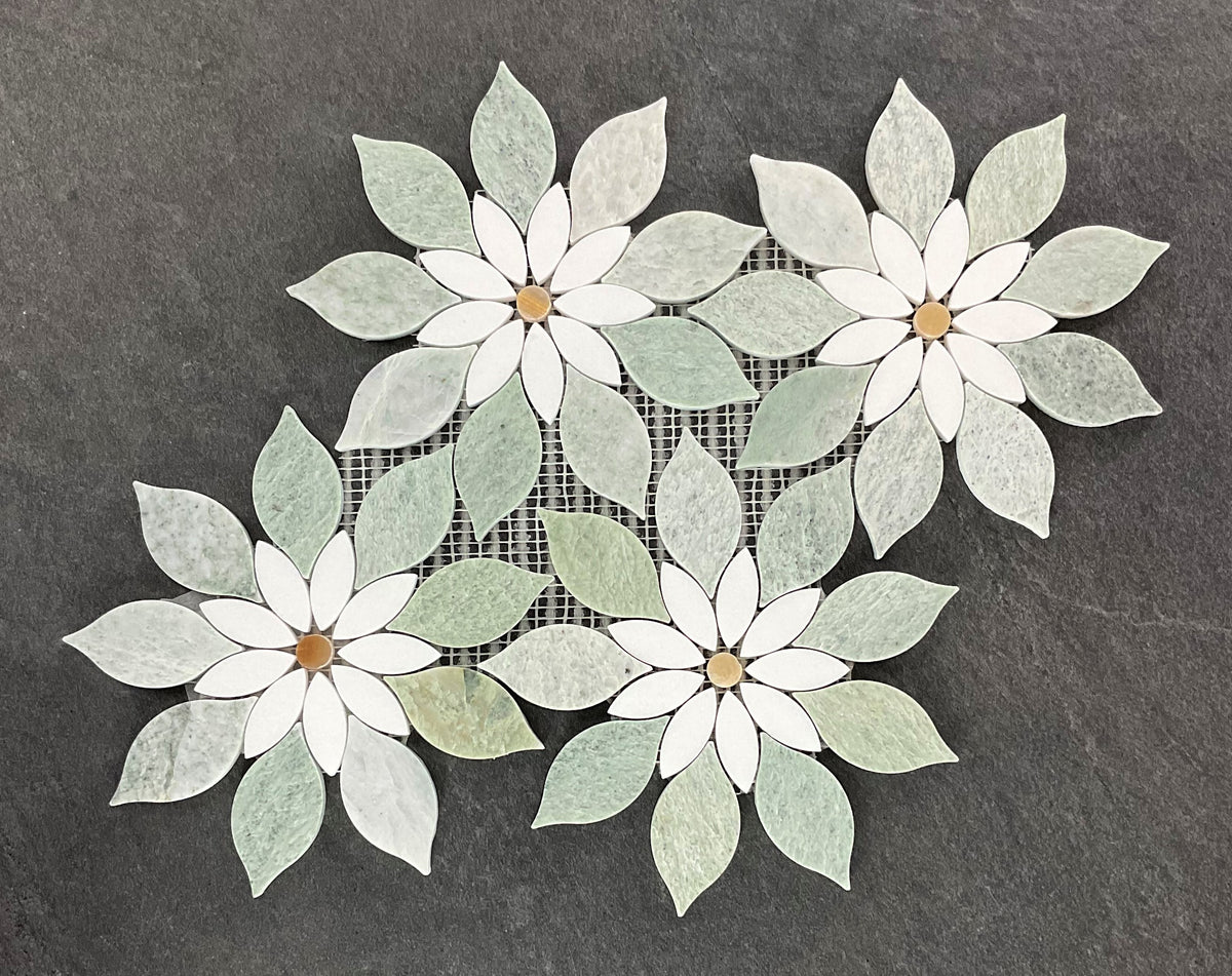 Large Daisy Flower Pattern– Mosaic Studio Inc